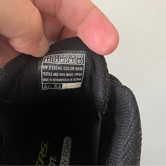 Skechers Black and White Athletic Sneakers - Picture 9 of 9